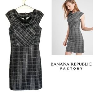Banana Republic Factory Knit Plaid Dress NWOT Size2